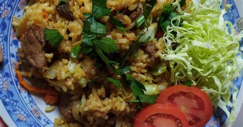 Campur daging dengan seluruh bahan bumbu marinasi. Resep Nasi Goreng Kambing Kampung oleh mutiara aryani ...