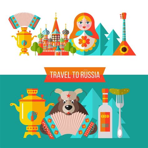 Welcome To Russia Vector Illustration Stock Vector Illustration Of