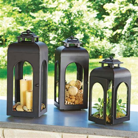 Better Homesandgardens Small Domed Metal Outdoor Lantern