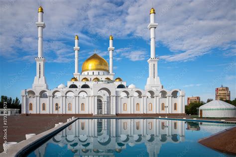 The Nur Astana Mosque At Sunrise In Nur Sultan The Capital Of