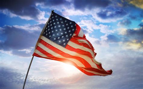 Americano Fondos De Pantalla Hd Bandera Bandera De Los Estados Unidos Cielo Nube C Mulo