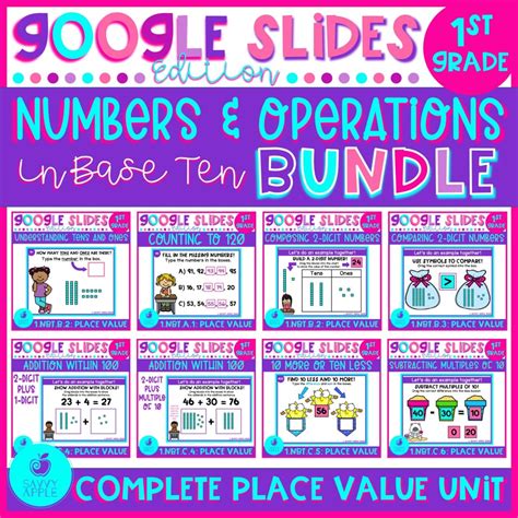 Numbers And Operations In Base Ten 1st Grade Bundle Savvy Apple