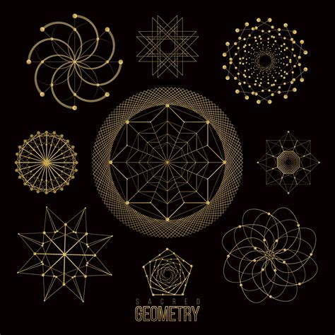 Sacred geometry forms, shapes of lines, logo, sign 284284 Vector Art at Vecteezy