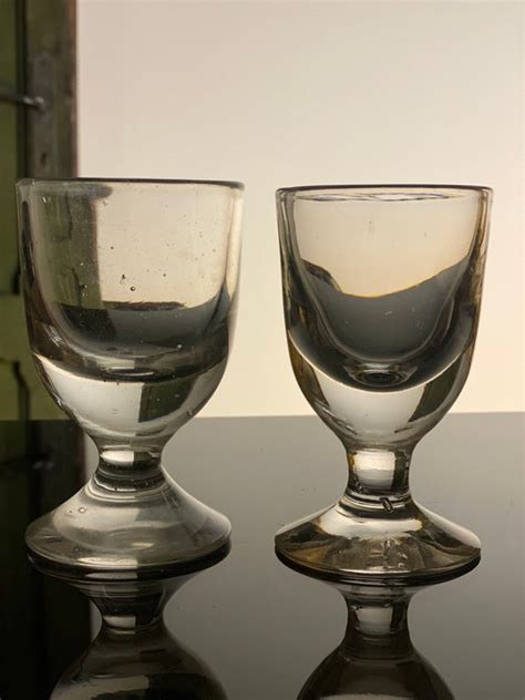antique georgian rummer glasses georgian glass goblets etsy