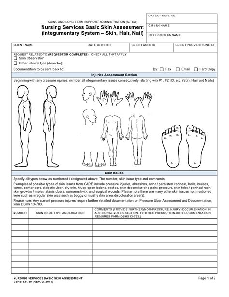 Printable Nursing Assessment Form Printable Forms Free Online