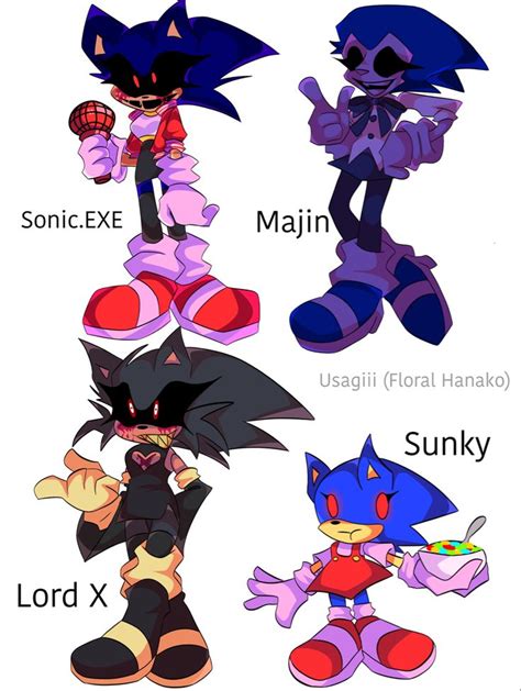 Sonic Exe Characters But Genderbent Character Art Sonic Art Cartoon Art