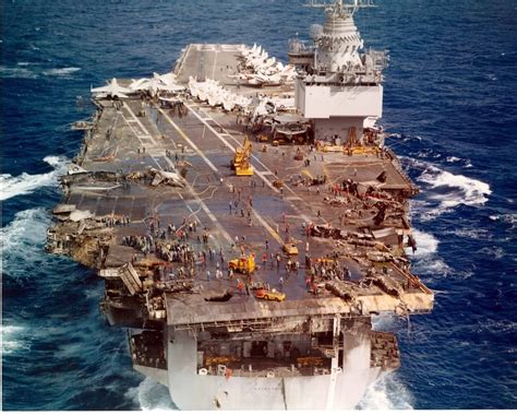 Uss Enterprise Cvan 65 During The Fire Occurred On January 14 1969