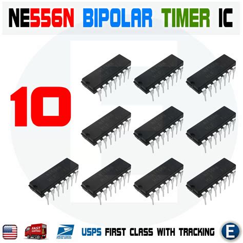 10pcs Ne556n Ne556 556 Dual Bipolar Timer Ic General Purpose Dip 14 Ebay