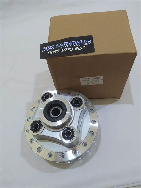 TROMOL BELAKANG HONDA GL100 GL 100 SUDAH ADA LAKER BEARING DAN KARET