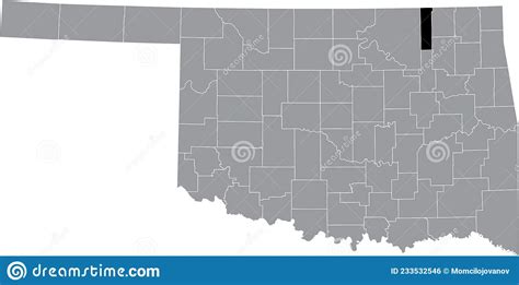 Location Map Of The Washington County Of Oklahoma Usa Stock Vector