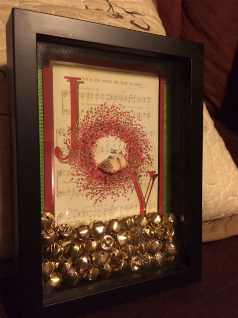 winter shadow box craft with jingle bells crafts jingle bells shadow box