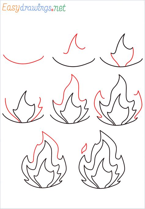 How To Draw Fire Step By Step For Beginners 8 Easy Phase