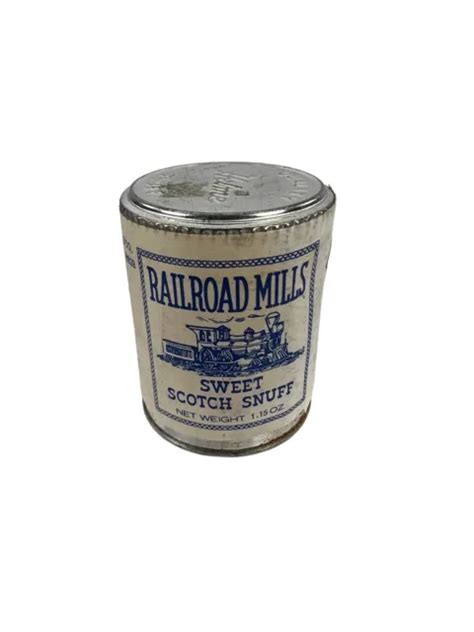 HELME RAILROAD MILLS Sweet Scotch Snuff Tin Vintage Tobacco Advertising