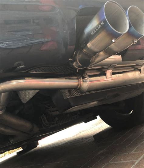 The stock flow restriction of 43%. BMW E46 M3 Performance Exhaust Backbox + Quad Titanium Tips, 98-05 - Malian Exhausts