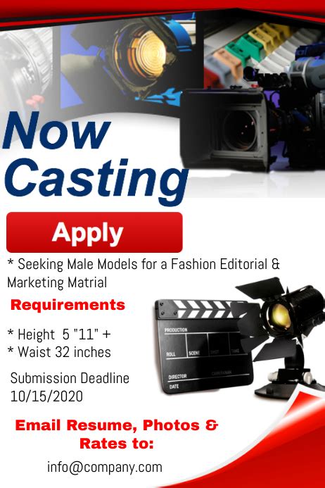 Casting Call Template Postermywall