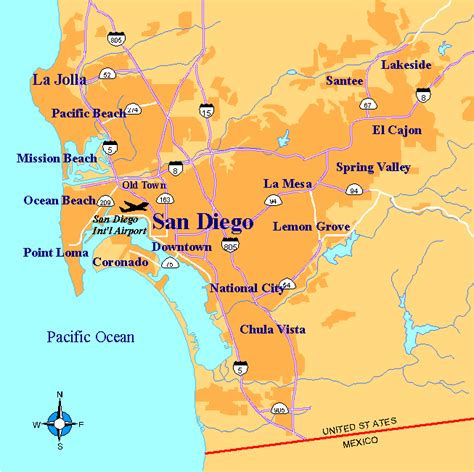 San Diego Metro Map Travelsfinderscom