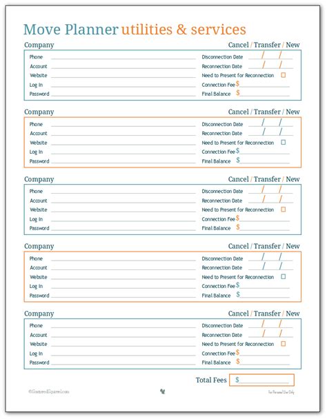 Move Planner Printables To Help Make Your Move Easier