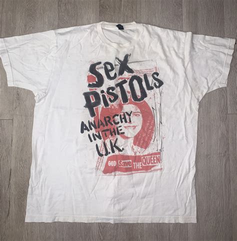 Sex Pistols Anarchy In The Uk Queen White T Shirt Off Gem