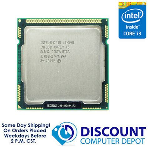 Intel Core I3 540 306ghz Dual Core Cpu Processor Lga 1156 Socket Slbmq