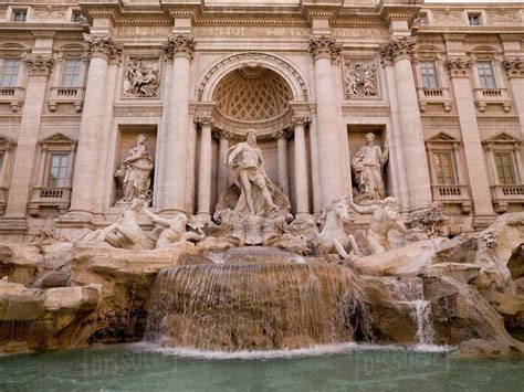 Trevi Fountain Rome Italy Baroque Fountain Completed In 1762 Stock