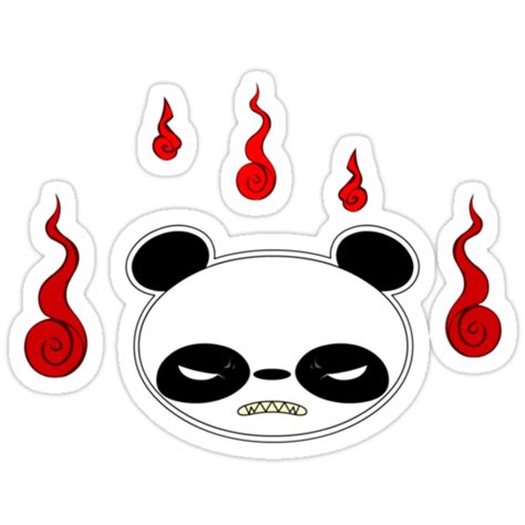 Angry Panda Stickers By Lemwell Redbubble