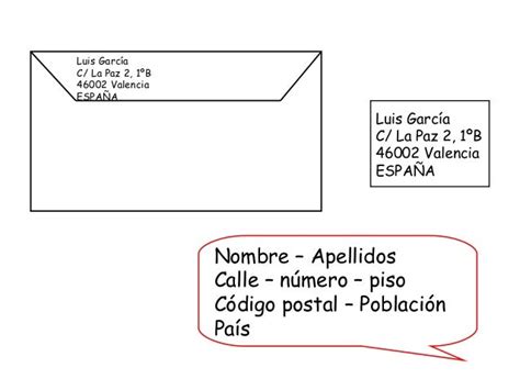 Como Escribir Remitente Y Destinatario En Un Sobre