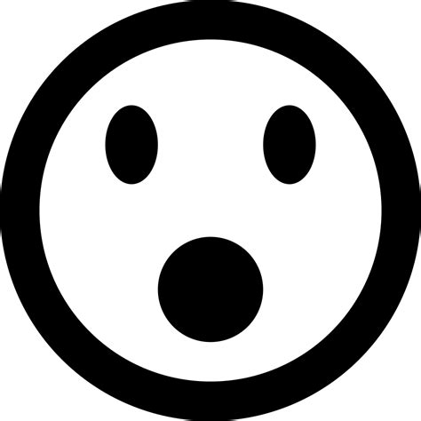 Shocked Emoticon Smiley Face Svg Png Icon Free Download 1522