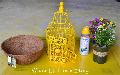 Bird Cage Planter Whats Ur Home Story Diy Planters Flower Planters
