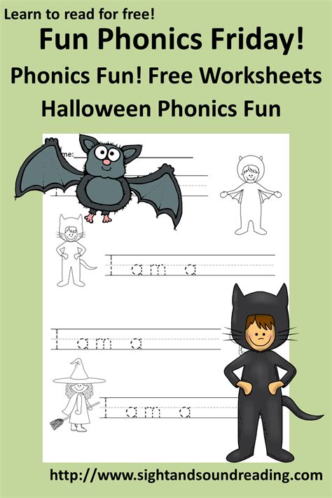 Free phonics worksheet for Halloween. Fun activity for ...