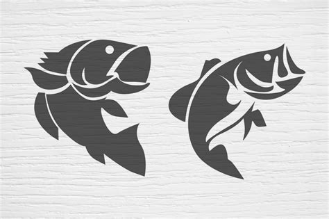 Bass Fishing Svg Cut File For Silhouette Or Cricut Animal Etsy
