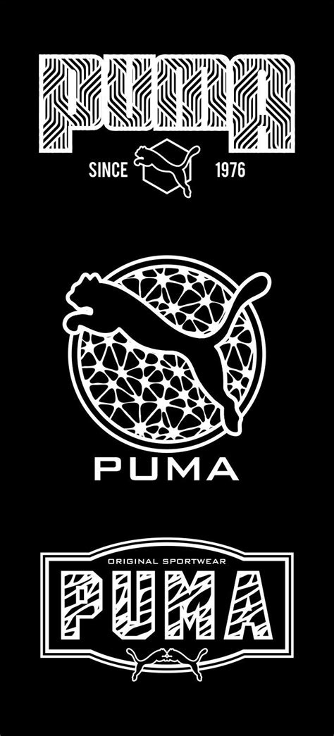 Some Type Of Black And White Poster With The Words Puma Written In