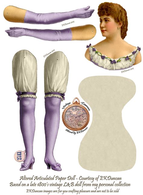 Ekduncan My Fanciful Muse 1880s Stage Performer German Paper Doll