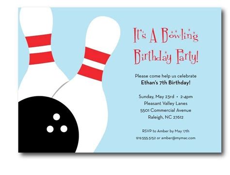 Bowling Party Invitations Template Flyer Template
