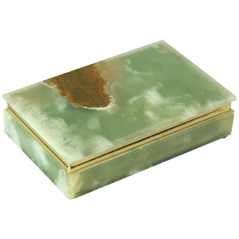 Italian Jade Green Onyx Marble Box At 1stdibs Green Marble Box Green