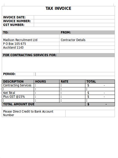 91 Pdf General Invoice Form Free Printable Download Docx Zip