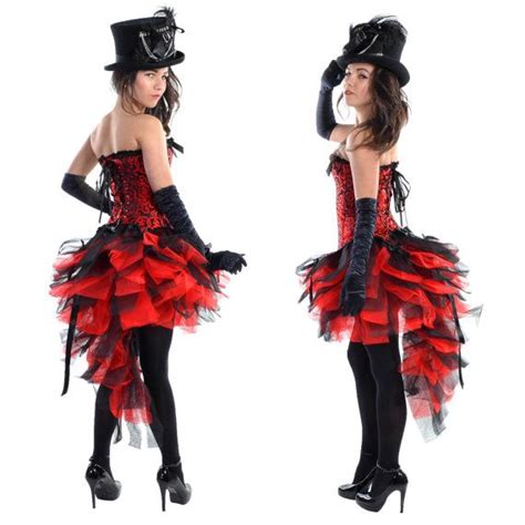 Black Red Designer Burlesque Dress Up Costume By Harleyavenuecom £44