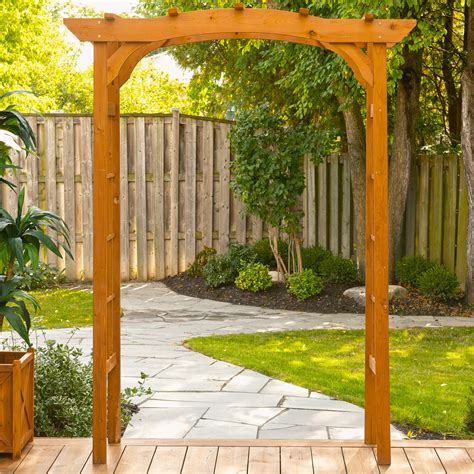 Yaheetech wooden garden trellis arbor. Leisure Season Ltd - Wooden Arbor