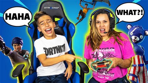 Teaching My Mom How To Play Fortnite Bad Idea Royalty Gaming Youtube