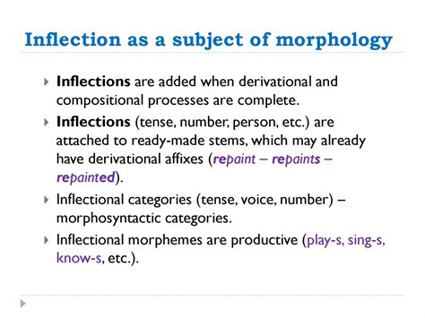 Morphology As A Part Of Grammar Online Presentation