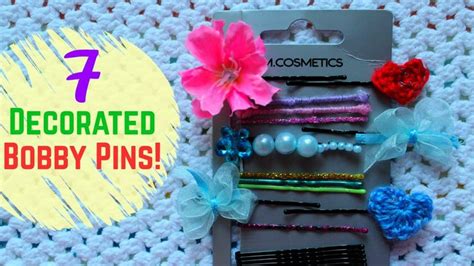 7 different ways to decorate bobby pins