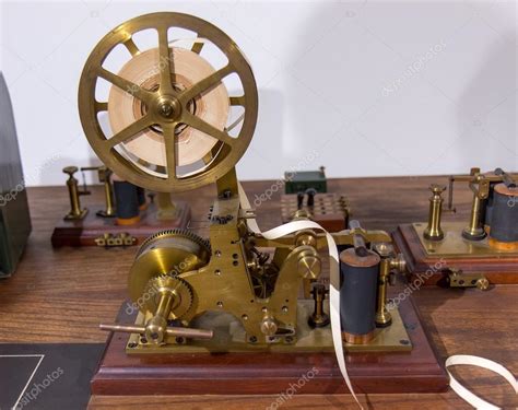 Antique Telegraph Equipment Vintage Morse Telegraph Machine Stock