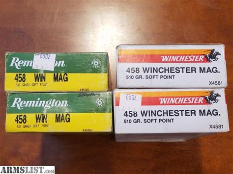 Armslist For Sale 458 Win Mag Ammo