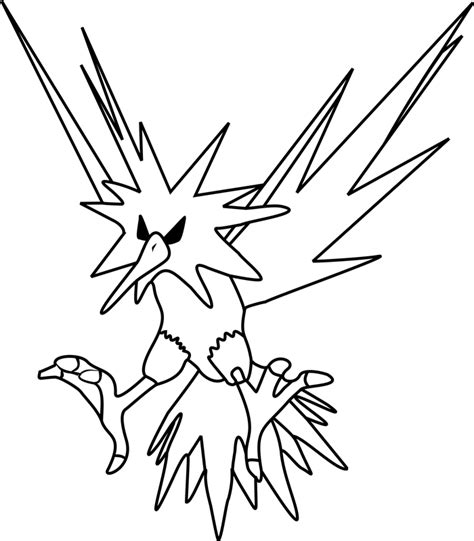 Zapdos Pokemon Coloring Page Free Printable Coloring Pages For Kids