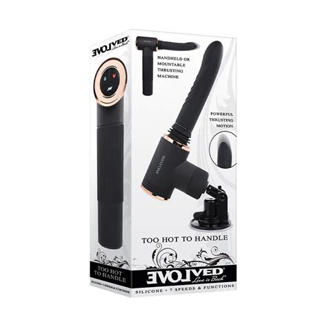 Evolved Too Hot To Handle Rechargeable Silicone Thrusting Sex Machine Black Ebay