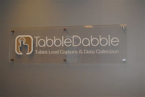 Tabble Dabble Wall Logo Sign Half Inch Clear Acrylic Fra Flickr