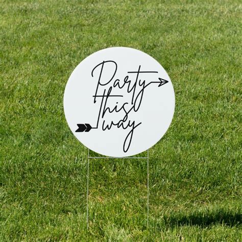Party This Way Arrow Sign Zazzle