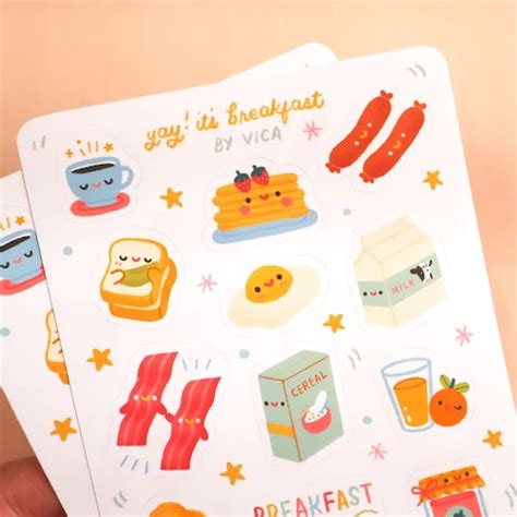 Happy Mail Sticker Sheet Kawaii Stickers Cute Stationery Etsy