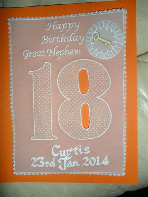 Th Birthday Handmade Card Parchment Craft Son Babe Nephew Neice Brother Babe Friend