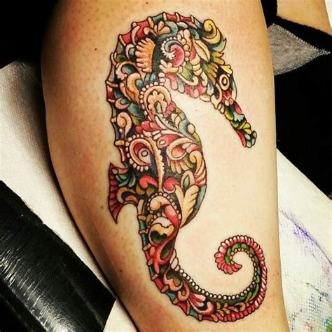 Seahorse Tattoo Done By Rudy At Coastal Ink In Marinaca Cover Up
