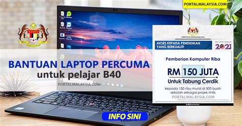 Rm13 juta diperuntukkan bagi membiayai pemberian bantuan peranti ini. Bantuan Laptop Percuma Untuk Pelajar B40 - Portal Malaysia